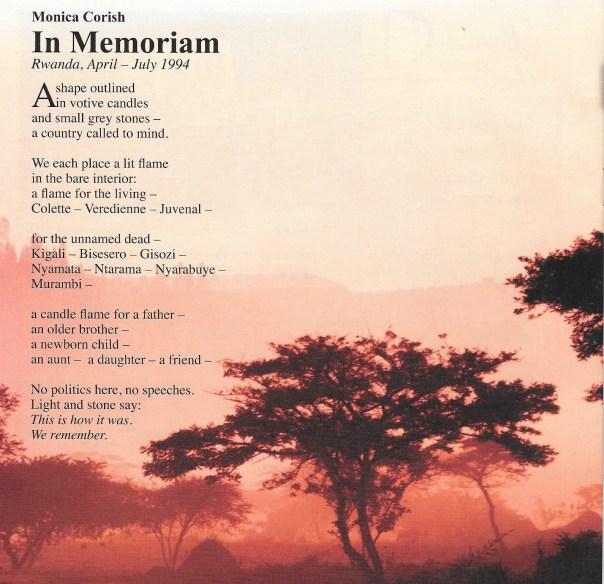 In Memoriam – Rwanda April – July 1994
